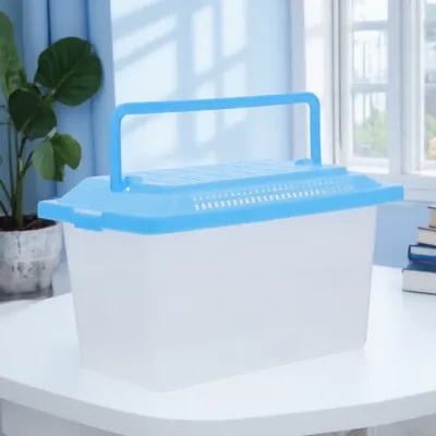 FRCOLOR Lightweight Handheld Plastic Fish Tank Portable Turtle Holder with Smooth Surface for Feeding and Storage