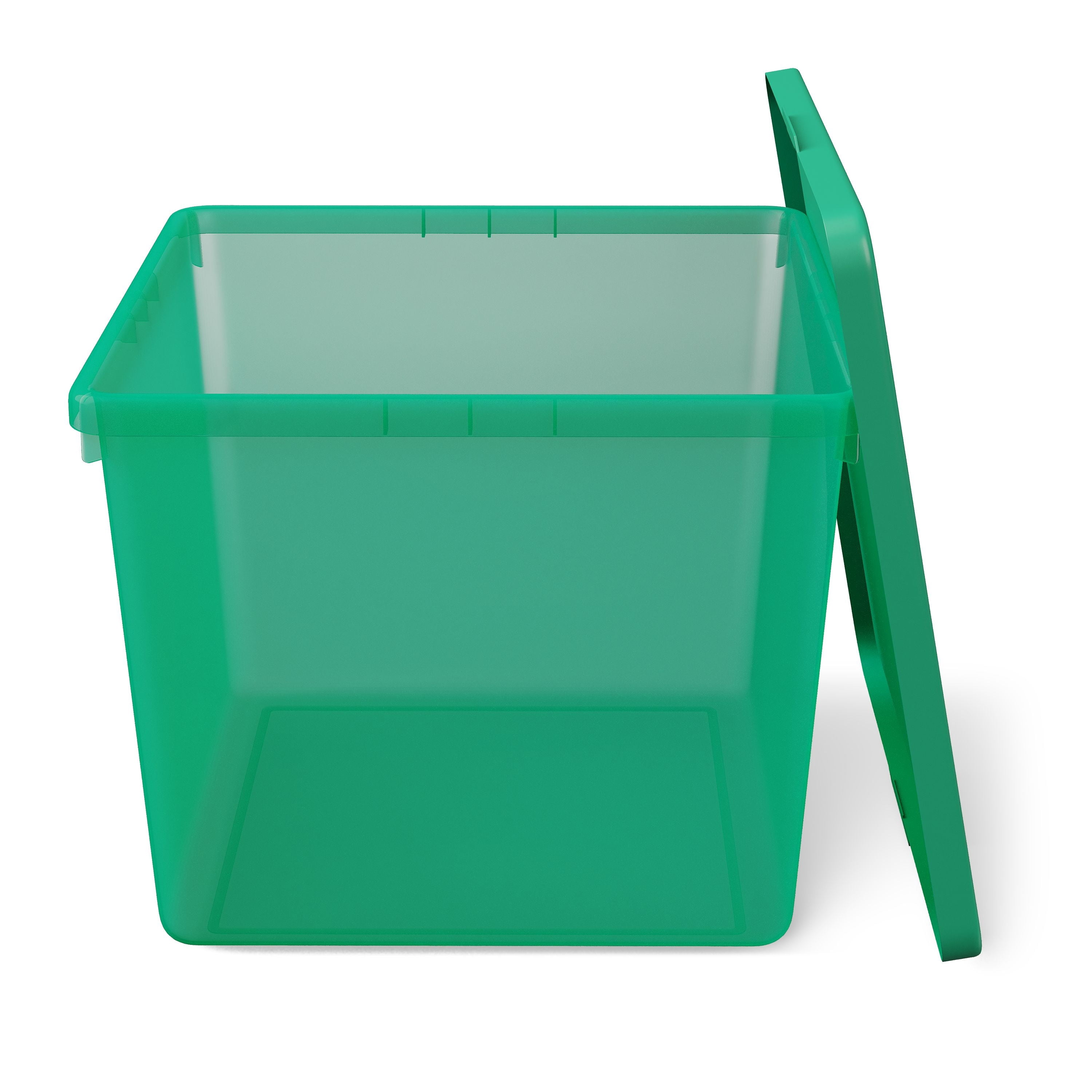 Mainstays Kids Large Green Plastic Storage Bin with Lid