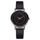 thumbnail image 2 of Reloj de pulsera redondo informal de moda Reloj de pulsera de cuarzo Correa de PU (negro), 2 of 5