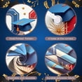 thumbnail image 4 of Red and Blue Grad 2026 Banner Gold Stars Graduation Display Graduation Caps Diploma Scrolls 2026 Grad Backdrop for Graduation Ceremony High School Graduation Graduation Photo Backdrop, 4 of 9