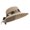 Coffee, variant on AURORA TRADE Sun Straw Hats for Women Foldable Floppy Beach Summer Hat Wide Brim Bowknot Lace