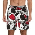 thumbnail image 2 of Picia Cute Dog pattern Mens Swim Trunks with Compression Liner Stretch Beach Shorts Quick Dry with Zipper Pockets No-Chafing Board Shorts-3X-Large, 2 of 9