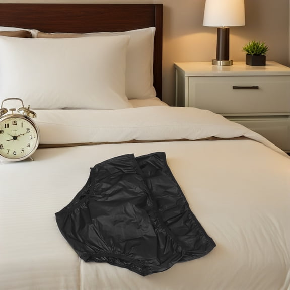 KALLORY 2-Pack Reusable Elderly Diaper Covers Leakproof Black EVA Material Comfortable Daily Use