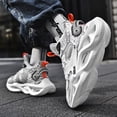 thumbnail image 2 of Men'S High-Top Sneakers - All-Season Outdoor Shoes with Lace-Up Closure, Non-Slip Rubber Sole - Heavy-Duty Hiking, Running, Gym, Streetwear Shoes -  - Durable Lace-Up Design, 2 of 9
