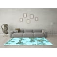 thumbnail image 3 of Ahgly Company Indoor Rectangle Abstract Light Blue Modern Area Rugs, 5' x 8', 3 of 4