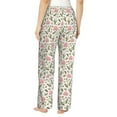 thumbnail image 3 of Uemuo Rose Flowers Pattern Women's Wide Leg Palazzo Lounge Pants with Pockets Light Weight Loose Comfy Casual Pajama Pants-XX-Large, 3 of 9