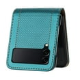 thumbnail image 2 of for Samsung Galaxy Z Flip 3 5G Slim Flip Case, Premium PU Leather Shockproof Drop Protective with Hinge Protection Phone Case Cover for Samsung Galaxy Z Flip 3 5G, Green, 2 of 5