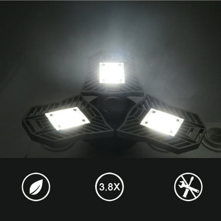 220v 60w Energy Saving Garage Led Lamp 6000lm 6500k E27 Motion