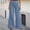 Sky Blue, variant on Zivyakyron High Waisted Wide Leg Jeans for Women Baggy Denim Full Length Summer Jeans Women Solid Stretchy Culottes Basic Casual Pants