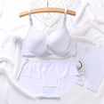 thumbnail image 2 of SROBPTY Womens Plus Size Bras Solid Solid Thin Underwire Push Up Set with Panty Cup C Brassiere for Daily Wear, 2 of 5