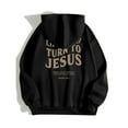 thumbnail image 3 of SIYUDAN Womens Hoodie Jesus Loves You Print Hooded Sweatshirts Letter Print Christian Sweatshirt Oversized Pullover Hoodies Trendy Fall Outfits For Women Trendy Womens Clothes, 3 of 5