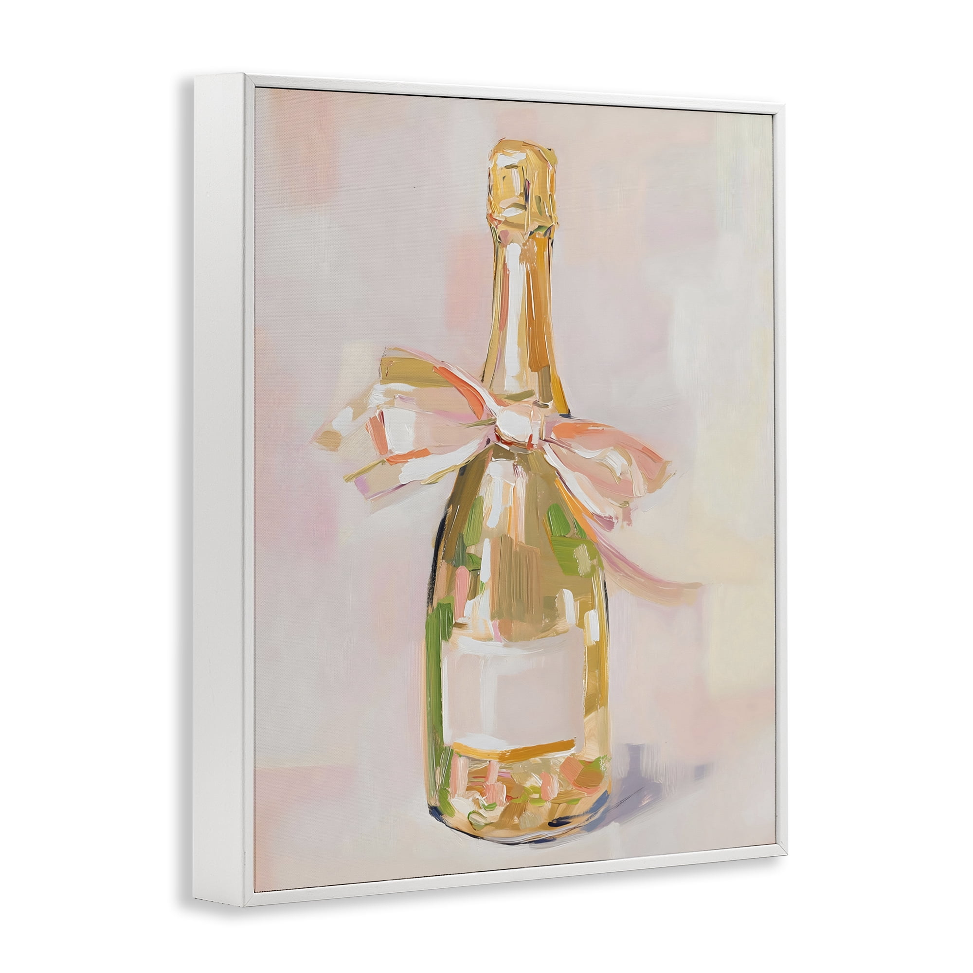 Stupell Industries Pink Champagne Celebration White Framed Giclee Art, design by The Prints Vibe