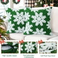 thumbnail image 2 of SANMADROLA Christmas Throw Pillow Covers, 18x18 Throw Pillows Soft Plush Cushion Covers, Set of 2 Xmas Tree Pillowcases Holiday Festivals Winter Home Decor Sofa Couch Bed Porch, Green, 2 of 9