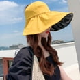 thumbnail image 2 of Audhol Trendy Cotton Sun Hat for Beach Women's Empty Top Sun Hat Summer Leisure Travel Anti Large Eaves Sunscreen Black Rubber Fisherman Hat Ultra Wide Brim Sun Hat Purple One Size, 2 of 7