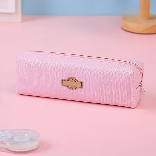 Bolsa de papelería de estilo sencillo,caja de lápices de dibujos animados,organizador de gran capacidad para estudiantes y útiles escolares
