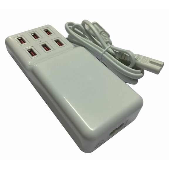 6 Port USB 12 Amp High Capacity Power Charger Center