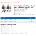 thumbnail image 2 of Spark Plug Wire Set with Spark Plugs 9 Piece - Compatible with 2007 - 2008 Chevy Suburban 1500, 2 of 2