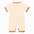 thumbnail image 5 of CAUYDY Preemie Girls Pajamas Spring Summer Newborn Clothes for Boys Baby Short Sleeve Jumpsuit Unisex Infant One-Pieces 0 3 6 9 Months 1T 2T Sizes 3-6 Months,Beige, 5 of 9