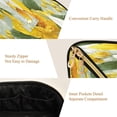 thumbnail image 6 of Iauyy Rhombus Cosmetic Bag with Handle Large Capacity Luxury Twill Travel Makeup Bag ,Yellow and White, 6 of 8