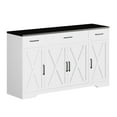 thumbnail image 7 of Faitaliicy Modern Farmhouse Buffet Cabinet With Storage Drawers Coffee Bar Cabinet Kitchen Storage Cabinet With 4 Doors And Adjustable Shelf Wood Sideboard Buffet Table For Living Dining Room, 7 of 7