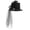 aldult, variant on Punk Styles Black Feathered Veils Top Hats For Women Men Elegant Dark Fashion Accessory Party Wear