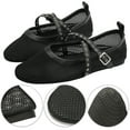 thumbnail image 3 of Mary Jane Flats - Bailarinas malla para mujer transpirables con correa cruzada el y la oficina, 3 of 9