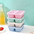 thumbnail image 4 of 4 Divided Compartments Snack Containers Bento Wheat Straw Snack Box with Lid Reusable Meal Prep Lunch Box Food Storage Containers for Adults Travel Work, 4 of 8