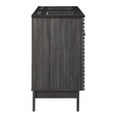 thumbnail image 3 of Double Sink Vanity Cabinet, Dark Grey Gray, Wood, Mid Century Hotel Bedroom Bathroom, Modern Contemporary HB33658, 3 of 11
