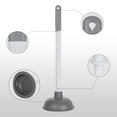 thumbnail image 2 of Unique Bargains Toilet Bowl Plunger with Holder Pump Bathroom Cleaning Gray 3 Pcs, 2 of 5