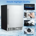 thumbnail image 2 of Beverage Refrigerator 15 Inch, Weather Proof Stainless Steel Beverage Fridge for Outdoor Kitchen and Patio, Indoor/Outdoor Beverage Cooler for 110 Cans, Built-in/Freestanding, 2 of 8