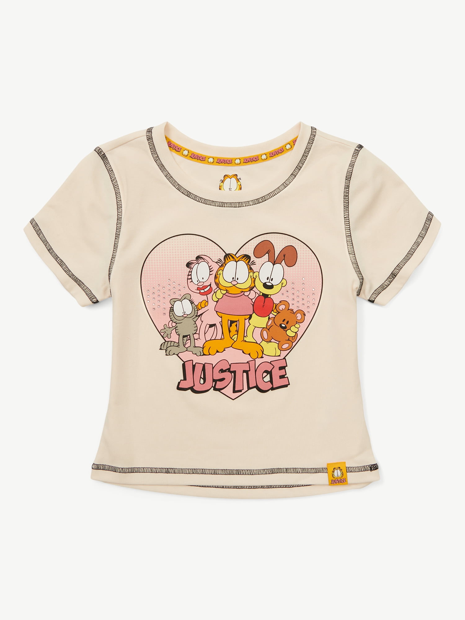 Justice x Garfield Girls Collab Baby Tee, Sizes XS - XLP