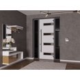 thumbnail image 5 of Front Exterior Prehung Steel Door / Ronex 0131 Black Enamel / 2 Side Exterior Windows Sidelites/ Stainless Inserts Entry Metal Modern Painted W16+36+16x96 Left-hand, 5 of 6