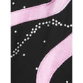 thumbnail image 3 of iiniim Kids Girls Long Sleeve Sequins Printing Ice Roller Figure Skating Dress Ballet Dancewear Size 6-16 Pink 12, 3 of 7