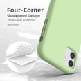 thumbnail image 5 of Liquid Silicone Case Compatible with iPhone 11 (6.1"), Full Body Protection Gel Rubber Cover with Soft Microfiber Lining, Scratch Resistant Shockproof Protective Phone Case, Matcha, 5 of 13