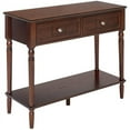 thumbnail image 2 of Convenience Concepts French Country Two-Drawer Hall Table in Espresso Wood, 2 of 4