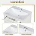 thumbnail image 2 of 24-Inch Bathroom Vanity with Top Sink, Modern Storage Cabinet, 2 Drawers, 2 of 9
