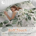 thumbnail image 4 of 3 Piece Sage Green Eucalyptus Duvet Cover Set Queen Size,Microfiber Comforter/Quilt Cover with Corner Ties and 2 Pillowcases,Traditional Tree Branch Leaf Plant All Season Bedding with Zipper Closure, 4 of 8