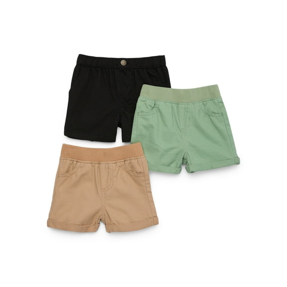 Garanimals Baby Boy Woven Shorts Multipack, 3-Pack, Sizes 0-24 Months