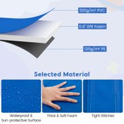 Gymax 12FT Trampoline Spring Cover w/Split Design Waterproof Surface EPE Foam Padding Multicolor