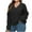 Black, variant on Sweaters for Women Plus Size Trendy Large V-Neck Long Sleeve Spliced Tassel Pullover Sweater Orange