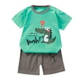 thumbnail image 5 of WOYY Infant Boys Cartoon Print Cotton Short Sleeve T-Shirt Shorts Outfits, Sizes 3-9M, 5 of 8