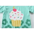 thumbnail image 5 of POPTEM Toddler Pajamas Girls Cupcake Pjs Short Sleeve Cotton Sleepwear Sets 2-Pieces Mint Green 3T, 5 of 8