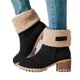 thumbnail image 3 of Botas de nieve de talla grande 41-43 ENTASSER Botas de invierno para mujer Algodón cálido Terciopelo Tacón grueso, 3 of 5