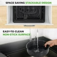 thumbnail image 5 of NutriChef 8-Piece Stackable Bakeware Set | Carbon Steel Non-Stick Baking Pan Set | Includes Sheet, Muffin, Round, Loaf, Square Cake & Deep Pans | No PFOA & PFOS | Oven Safe to 450 F (Black Marble), 5 of 5