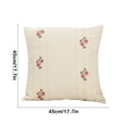 thumbnail image 3 of COM1950s Embroidered Rose Pillow Cover for Sofa and Bed,Floral Design Decorative Cushion Case,Easy To Clean and Replace,Ideal for Lumbar Support Holiday Gift,17.7X17.7 Inch, 3 of 9