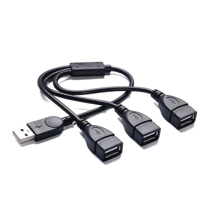 Three Port USB 2.0 Splitter Hubs Enabling Simultaneous Data Transfer And Charging For Computers Laptops And Mobile Devices