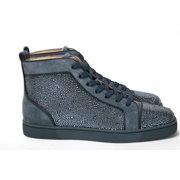 Christian Louboutin Blue Louis Junior Spikes Sneaker Shoes/EU40.5/US7.5/Blue