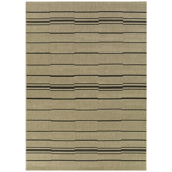 Balta Tamara Stripe Indoor/Outdoor Area Rug Brown/Black 5'3" x 7' 5' x 8'