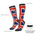 thumbnail image 5 of Knee High Socks for Women Union Jack All Uk Flag Long Tube Sock Uniform Socks, 5 of 7