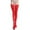 Red, variant on Velvet Long Tube Stockings for Women Lace Trim Knee High Thigh Socks Elegant and Design